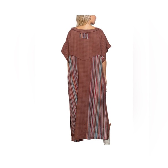 Pol brown Striped Multicolor Long Kimono - Picture 2 of 12